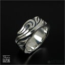 Shin's Sculpture(シンズ スカルプチャー)「フラットレリーフ アイヴィーリング」L〜XLSILVER 925【浮彫り 手彫り 唐草 アラベスク ...