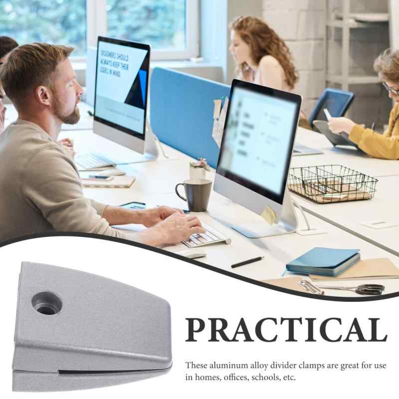 ledmomo 4個 デスク パーテーション パーテーション クランぷ台座 アクリル板 固定 金具 仕切り板 アルミ合金 ネジ差し込み 4-20mmクリップ オフィスデスク 間仕切り 板 固定 下見板張りクリッ