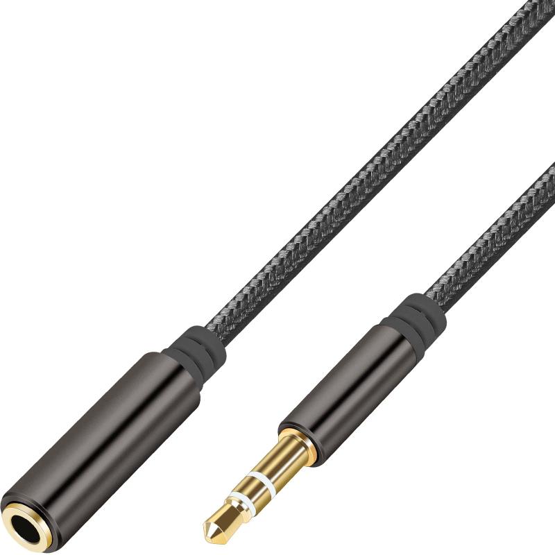 PASOW イヤホン 延長コード 3.5mm 3極 ステレオミニプラグ ヘッドホン 延長 オーディオケーブル スピーカー/車/テレビ/iPhone/Androidなどに対応 変換アダプター 変換ケーブル 2m コーヒー色