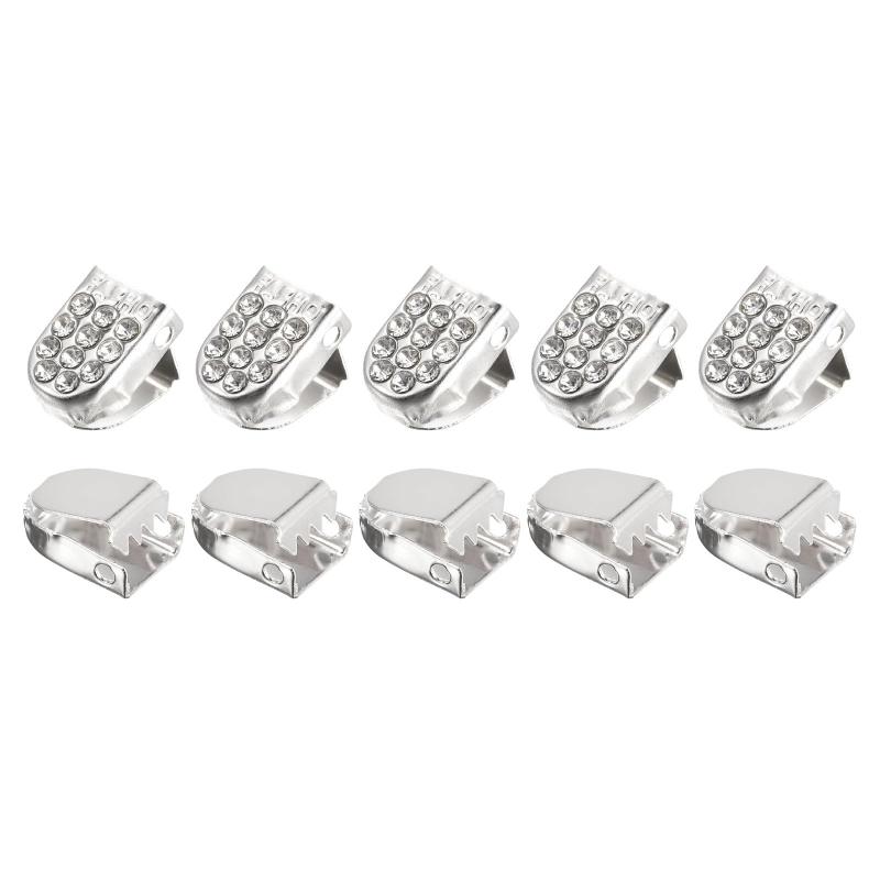 DTGN 10mmx7mm（縦x横）シューレースエンドクリップ 30個入り 異なる靴に適用可能 ステンレススチール製 伸縮性シューレースクリップ シルバー 輝き astershop-10254901 アスターショップ パッケージ画像