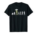 じんるいのしんか 人類の進化 Alien Human Evolution Tシャツ