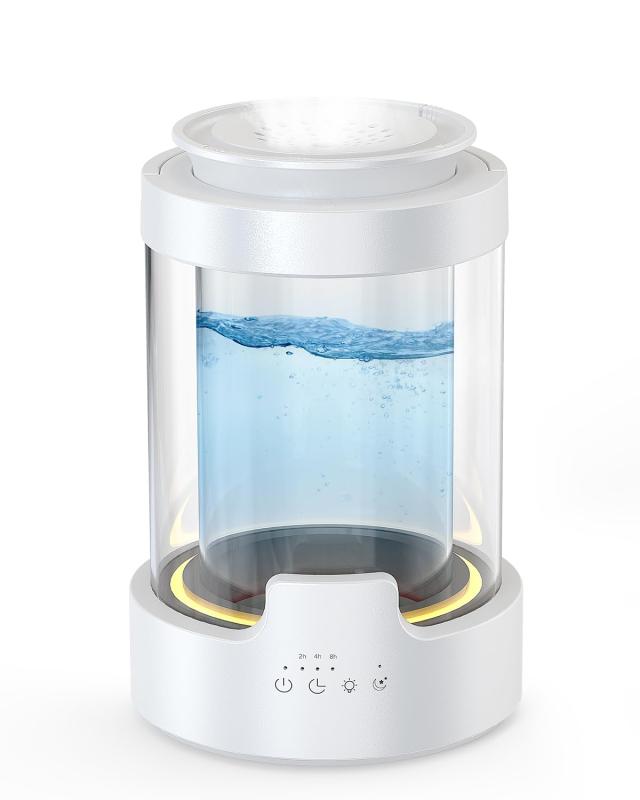 加湿器 スチーム式 3L大容量 500ml加湿量 加熱式 100℃高温 透明二重ガラスタンク 2/4/8切タイマー付き リモコン付き LEDライト 上部給水 蒸気式 フィルター不要 お手入れ簡単 冬乾燥対策 静音