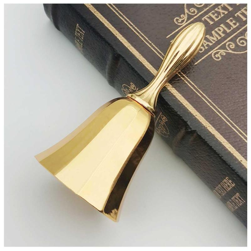 ハンドベル ディナーベル 金属製 手振鈴 耐久性 手振りベル 呼び鈴 コールベル レトロおしゃれ アンティーク風 卓上ベル 飲食店 打楽器 受付カウンター 祈り 福引 祭り用品 店舗用品