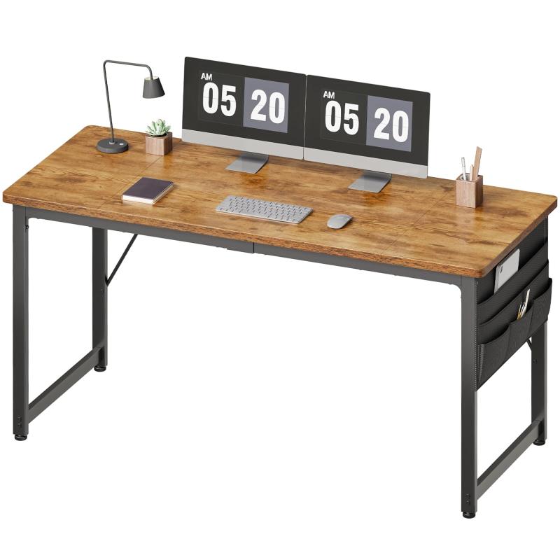 YeTom 机 デスク パソコンデスク pcデスク つくえ 収納袋付き勉強机 フック付き学習机 組立簡単 テレワ..