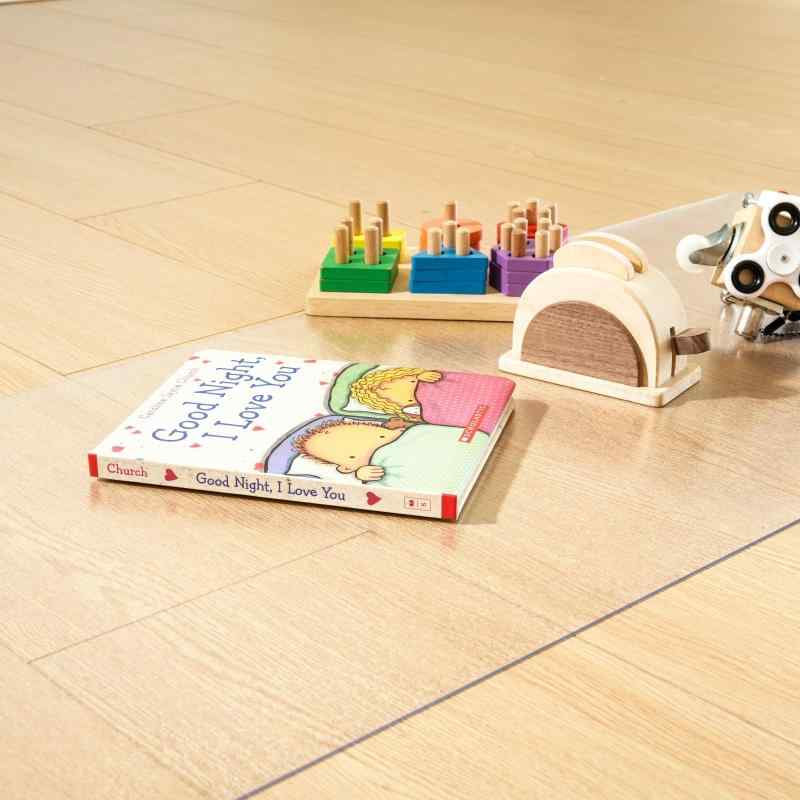 Kireizu ダイニングマット厚さ0.15cm PVC製 防水・防滑・防油仕 クリア 片面エンボス加 水拭きO 床保護・ペットマット・プレイマット・防音対策に最適