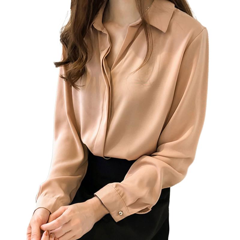 [MEME XTRA] シフォンブラウス レディース シャツ オフィス 長袖 カットソー プルオーバー フォーマル vネック白ブラウス トップス ゆったり きれいめ 無地 事務服 OL 通勤