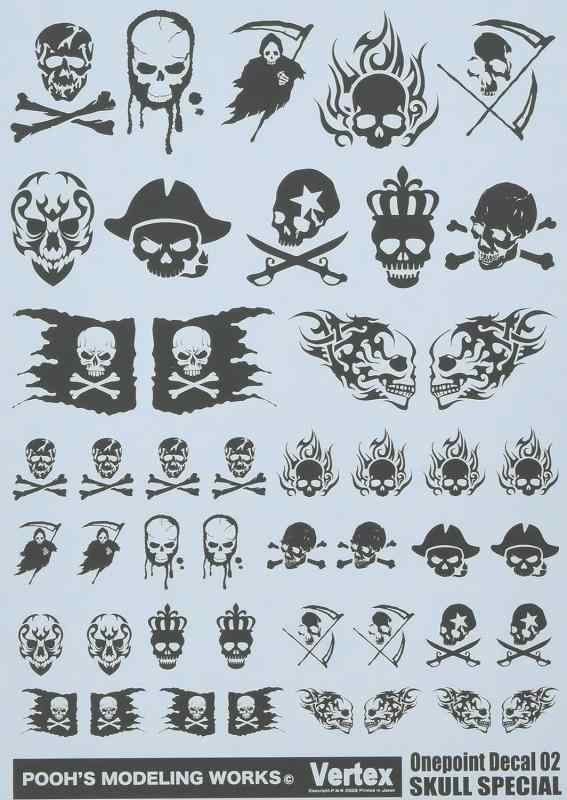 プーズモデリングワークス(Pooh's Modeling Works) ベルテクス ワンポイントデカール02 ダークグレー プラモデル用デカール VOD-02DG