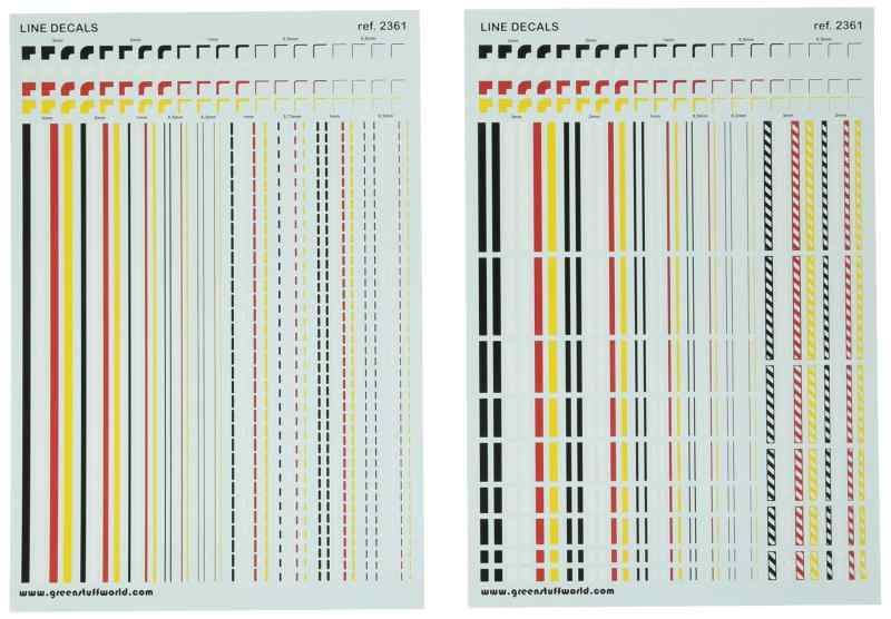 グリーンスタッフワールド ウォータスライドデカール ライン プラモデル用デカール GSWD-2361