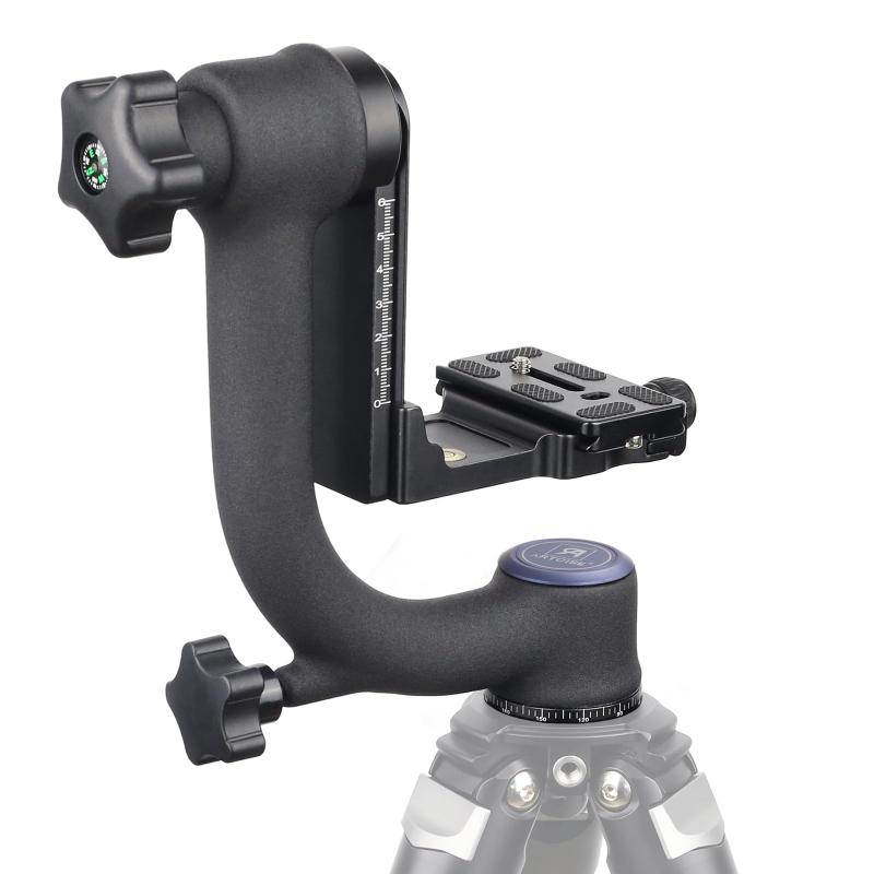 ARTCISE ジンバル雲台 アルミ合金 360度回転 パノラマ アルカスイス規格 クイックシュー 三脚ヘッド DSLR 望遠レンズ デジタル一眼レフカメラ用 大型雲台 野生動物 野鳥撮影 スポーツに対応 耐