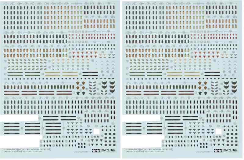 タミヤ 1/35 ディテールアップパーツシリーズ No.41 ドイツ陸軍 アフリカ軍団・武装親衛隊 階級章デカール プラモデル用パーツ 12641