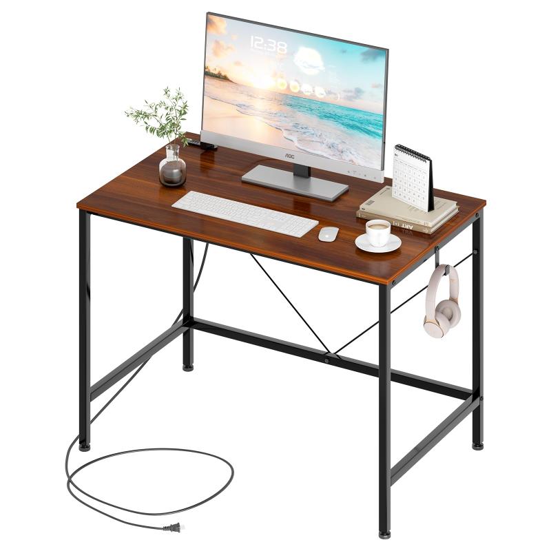 アスターショップのLunarLight ワークデスク 机 幅60奥行60高さ70cm テレワーク PCパソコンデスク シングルデスク 勉強机 コンセント付き オフィス 在宅ワーク ゲーミングデスク フック付き ノートパソコン用 在宅｜アングル3