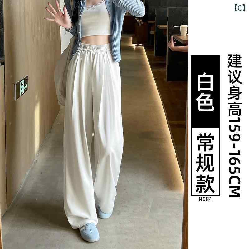 レディース 牛仔パンツ デニム ワイドレッグ 直筒 ハイウエスト 春夏 復古 垂感 微弾力 天丝 ライセール繊維 ポリウレタン 日韓 カジュアル スタイル 長ズボン ポケット 付き 水洗加工 ブルー ブラック ホワイト astershop-10563472 アスターショップ サンプル画像3