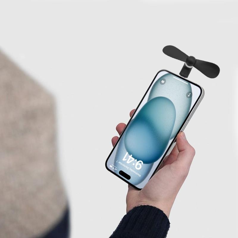 扇風機 ミニ 携帯電話用ポータブル 小型扇風機 プラグアンドプレイ 静音設計 熱中症対策 冷却屋外作業/買い物/通勤/学校/オフィスなどに最適