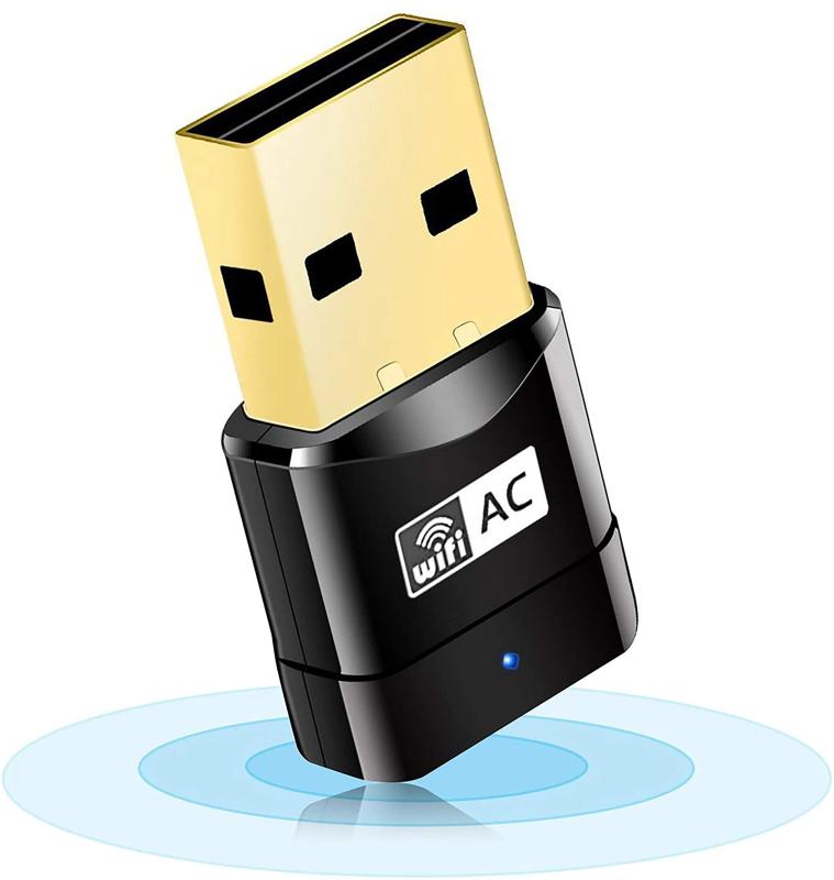 WiFi 無線LAN 子機 600Mbps WiFi USB アダプタ 2.4G/5Ghz usb2.0 受信機 wi-fi adapter Mini 高速 強力通信 802.11ac技術 Windows 10/8/7/Vista/XP/Mac OS/L