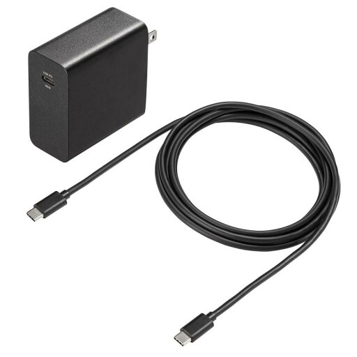 サンワサプライ AC充電器 USB PD対応(最大65W) Type-Cケーブル付き ACA-PD91BK サンワサプライ AC充電器 USB PD対応(最大65W) Type-Cケーブル付き ACA-PD91BK