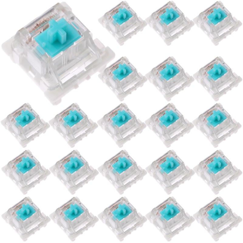 ルボナリエ キースイッチ 青軸 メカニカルキーボード 軸 交換 キーボード ゲーミングキーボード スイッチ 30個 セット