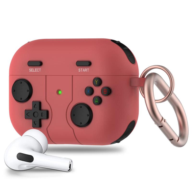 AirPods Pro2 ケースカバー 2022年 AirPods Pro 第2世代 ケース シリコンケースカラビナ付き かわいい クラシック ゲーム機 デザイン ファッション カバー ワイヤレス充電対応 可視LEDライト 耐衝撃