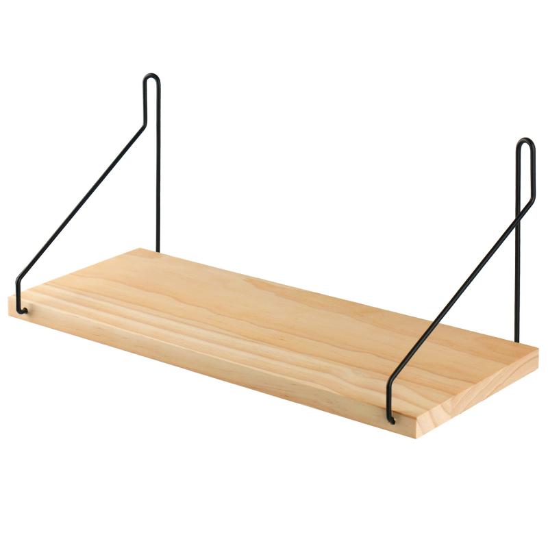 ウォールシェルフ 天然木 壁掛け棚 鉄製 ワイヤー壁棚 賃貸 飾り棚 壁面収納 無痕釘 ネジ 木製