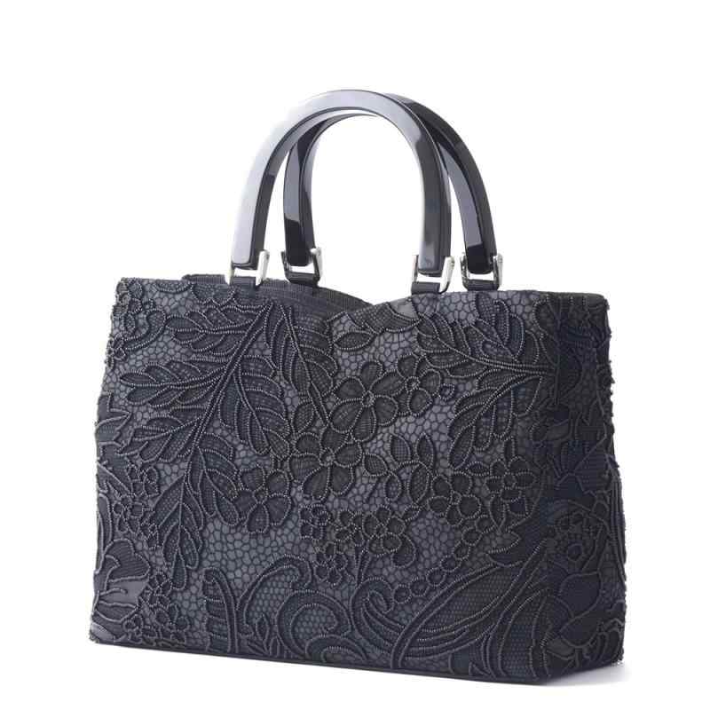 [パリスパートナー] ブラックフォーマルバッグ：レディース バッグ 黒 冠婚葬祭 喪服 礼服 弔事 葬儀 ..