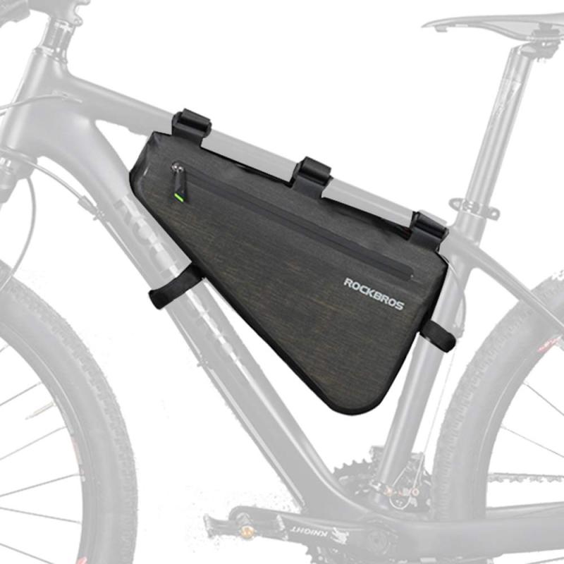 ROCKBROS(ロックブロス)フレームバッグ 防水 ロードバイク 大容量 サイクル トップチューブバッグ トライアングルバッグ ストラップ式 小物収納 取り付け簡単 3L/5L(4.0)