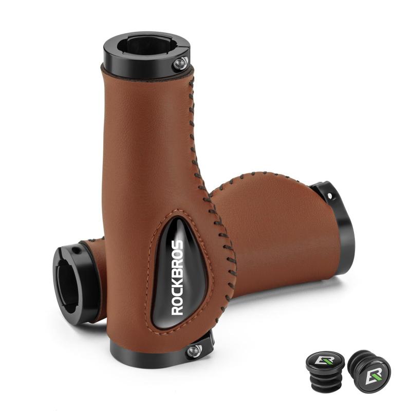 ROCKBROS(ロックブロス)自転車 グリップ 人間工学ハンドルグリップ 衝撃吸収 疲れにくい エルゴグリッ..