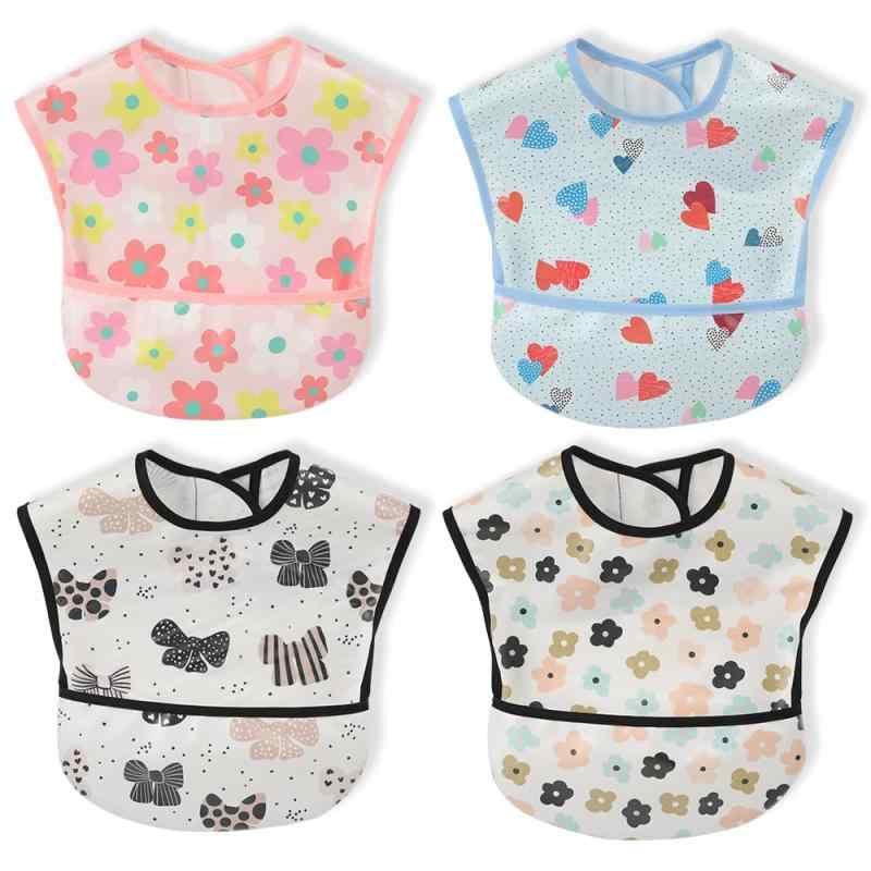 [スリーマッシュルーム] お食事用エプロン ベビー 離乳食 エプロン 3D 立体 保育園エプロン - 防水よだ..