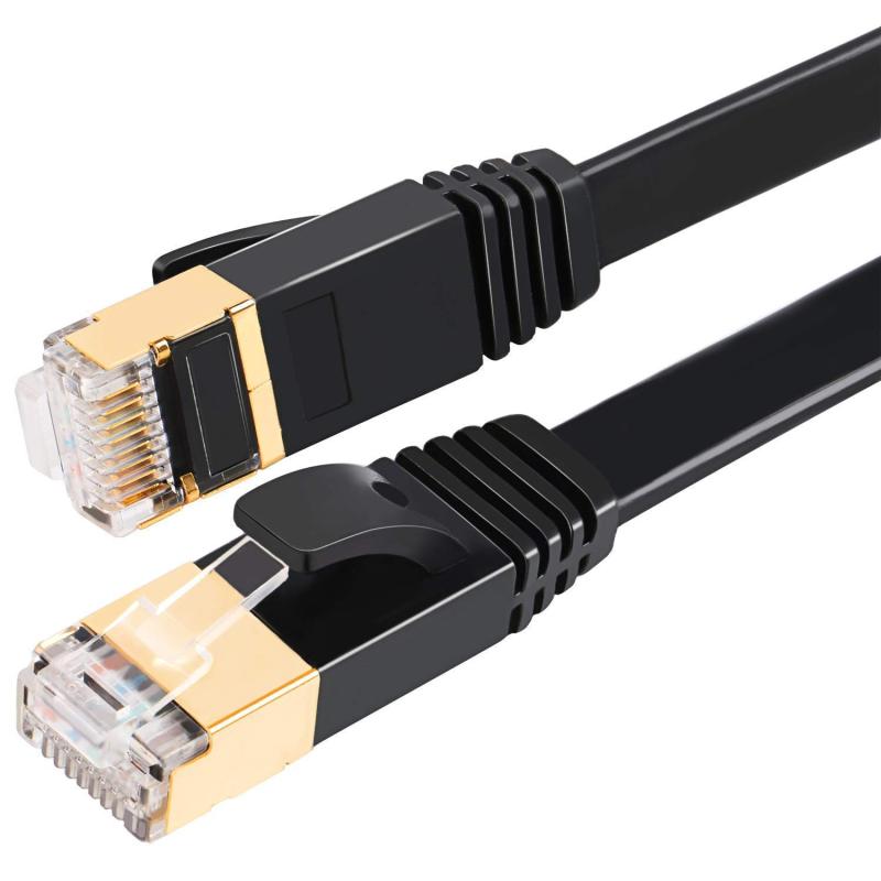 FOSTO Cat7 LANケーブル CAT7準拠 イーサネットケーブル カテゴリー7 高速 ウルトラフラットLANケーブル 10Gbps/600MHz 折れ防止 RJ45コネクタ ギガビット 業務用 屋外用 家庭用 ランケーブル RJ45 for PS