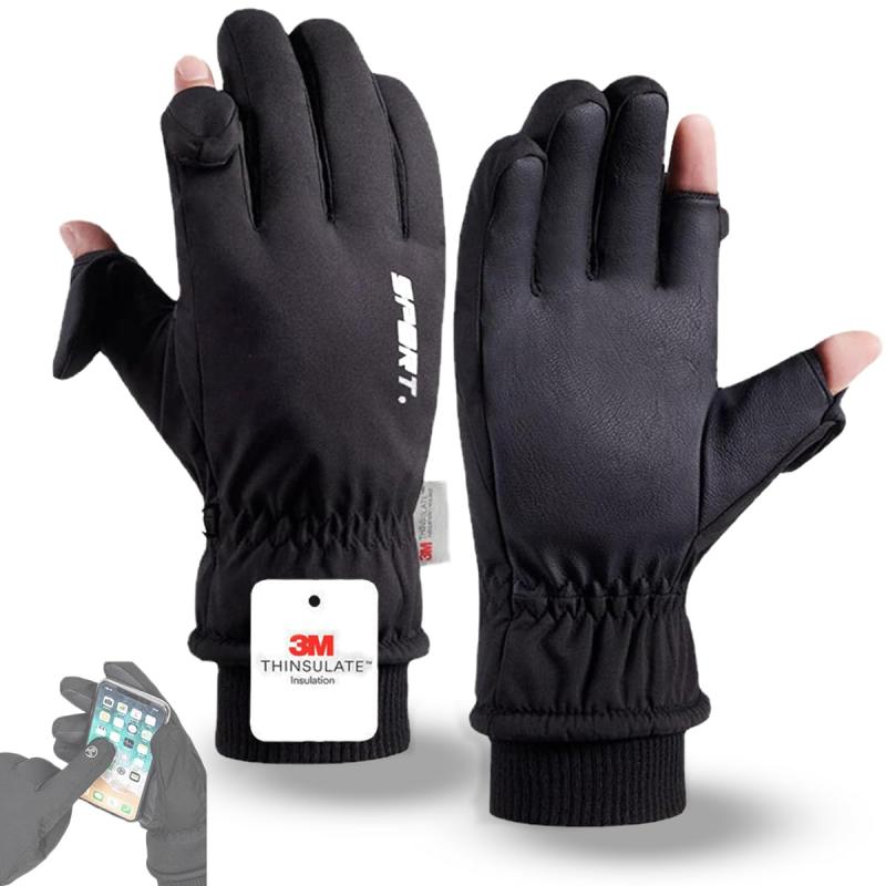 Rakuten - OAKRAFT 防寒グローブ 防寒手袋 指出し スマホ対応 アウトドアグローブ 防風 防水 裏起毛 アウトドア キャンプ バイク 登山 自転車 通勤 通学