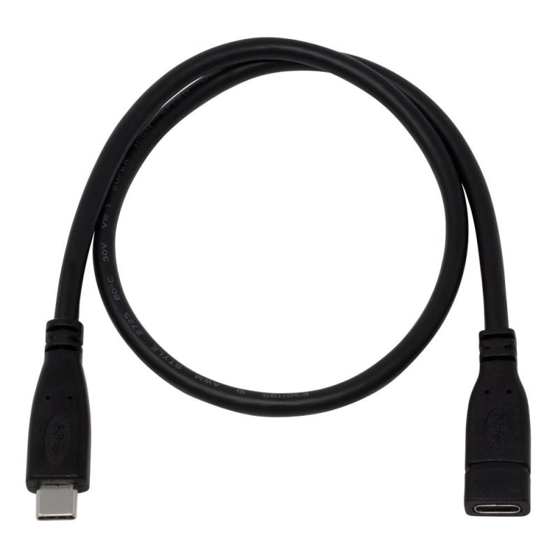 アイネックス PD100W対応 USB3.2Gen1 Type-C延長ケーブル