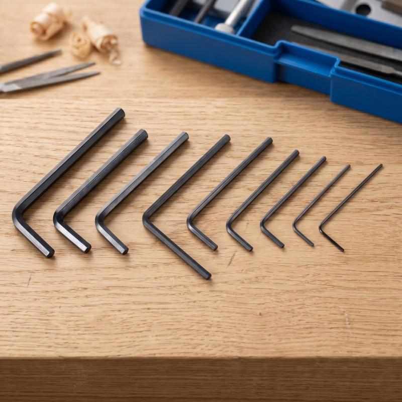 SOLUSTRE 六角レンチ 六角棒 レンチキー ギター 修理 工具 ベース エレキギター アコギ 弦楽器 トラスロッド 調整 メンテナンス アクセサリー 楽器 ツール L字 9本セット黒 持ち運び 携帯 ポー astershop-10517366 アスターショップ サンプル画像3