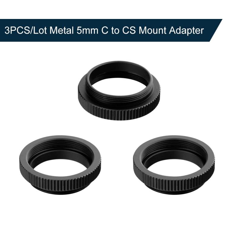C/CSマウントアダプター、mewmewcat 3PCS /ロットメタル5mm CからCSマウントアダプタ25.4mmネジC / CSレンズマウントアダプタセキュリティCCTVカメラ用アルミコンバータリング