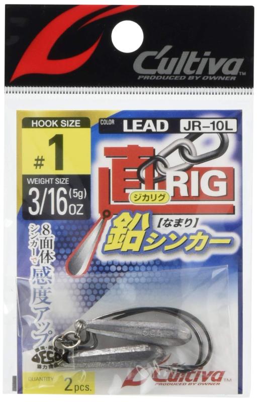 Rakuten - OWNER(オーナー) ワームフック JR-10L ジカリグ鉛シンカー 1号 3/16oz(5g) 2本 11797