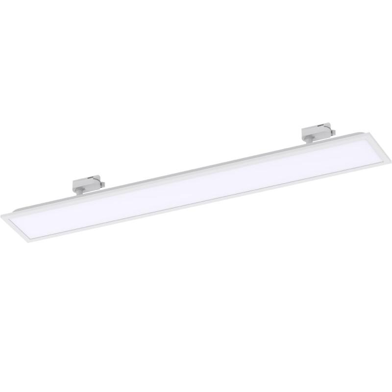 Rakuten - Wellux LEDダクトレールライト 1000mm 高輝度 パネルライト ベースライト 昼白色 電球色 5000K/3500K 工事不要 スリム設計 PSE認証 (ホワイト/ブラック)