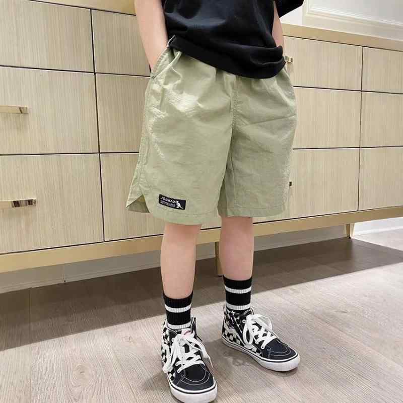 ショートパンツ キッズ 男の子 女の子 ハーフパンツ 五分丈 短パン ズボン ボトムス 子供服 夏 サマー ジュニア カジュアル アウトドア スポーツ 撥水 防水 速乾 軽量 通気性 ウエストゴム ナイロン カーキ ブラック 豆緑