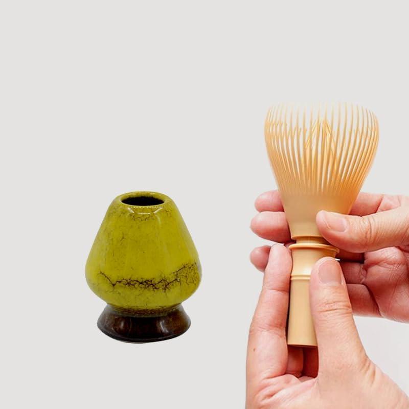 Rakuten - 茶せん、茶筌、樹脂製、抹茶泡立て器、再利用可能、茶道ツール、伝統工芸品、80本入り、イエロー +陶製茶筅