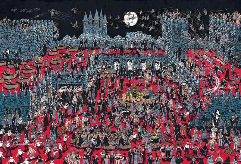 ビバリー(BEVERLY) 【日本製】ビバリー 2000スモール ジグソーパズル Where's Wally? 吸血鬼と魔女の城..