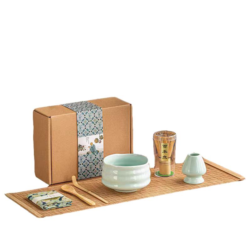 樂天商城 - 抹茶7点セット お点前セット 日本茶セット 茶道具セット 抹茶茶道 茶碗 百本立茶筅 茶筅立て 茶杓 抹茶 粉末 泡立て器