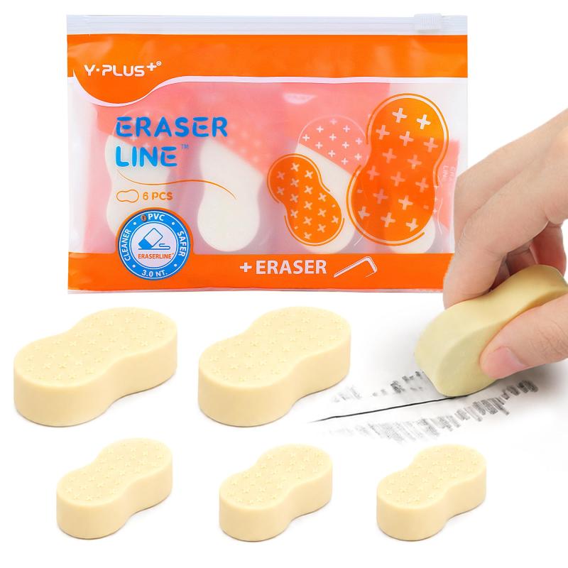 Erasers - YPLUS 線状カスの消しゴム 学校やオフィスに適したポリマー消しゴム 小学生 子供 アーティスト向け