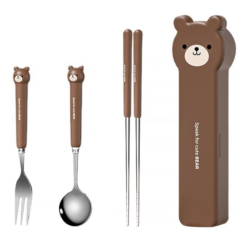 Rakuten - カトラリー 箸 スプーン フォーク 収納ケース 3点セット ステンレス製 弁当用 食器セット 大人 学生用 カトラリー セット キャンプ アウトドア用 コンビセット 携帯便利 通勤 通学 プレゼン
