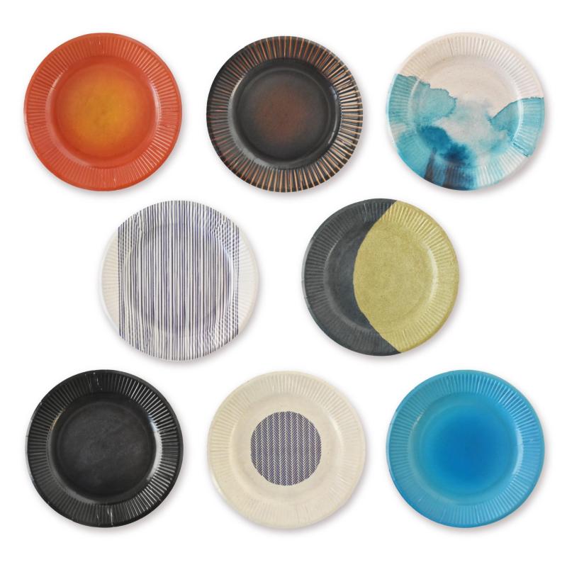 おしゃれ 和風 紙皿 使い捨て Zaryu ザリュー 18cm 8柄 パーティー お祝い イベント