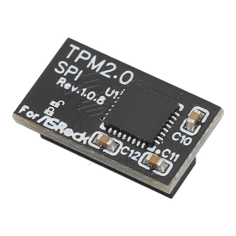 TPM 2.0モジュール、14Pin SPITPM2.0暗号化セキュリティモジュール14PinLPCインターフェイスリモートカードforWindows7 10、 B550、 B450 B460