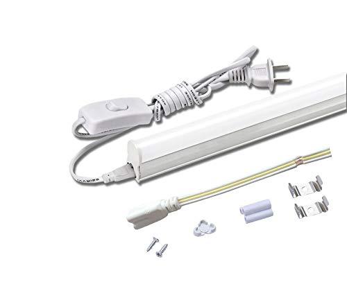 樂天商城 - LED蛍光灯 20W形 器具一体型LED蛍光灯 T5 LED 直管 9W led 6000K-6500K 電球色天井照明 バーライト ベースライト60cm 蛍光灯器具セット led照明 工事不要 軽量 連結コード付属 スイッチ付き【6本入り】