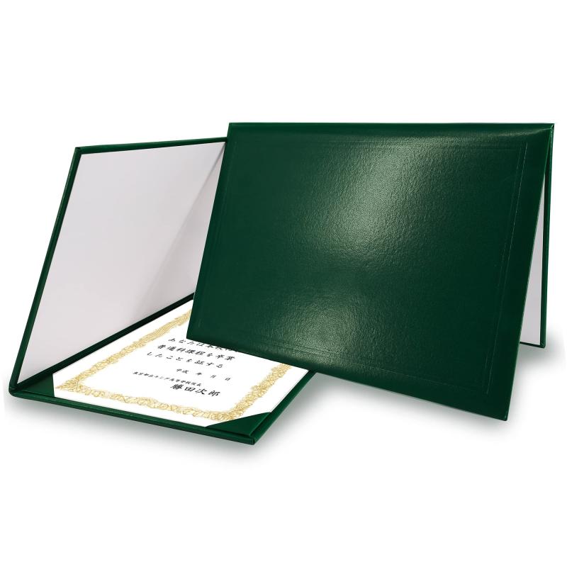 Rakuten - GraduationMall 感謝状 卒業証書・賞状ファイル 二つ折り 紙 A4 判