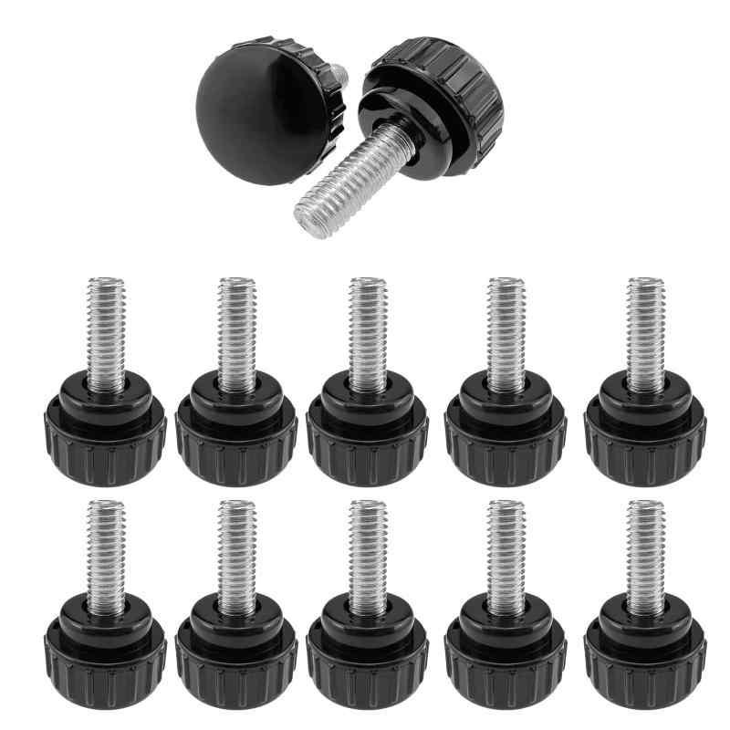 其它 - [ALLVD] ネジ 円形 10個 M6×10mm プラスチックハンドル はぐるませっけいつまみねじ 取り付けも簡単 素手で締められる 交換用 （ブラック） ﻿