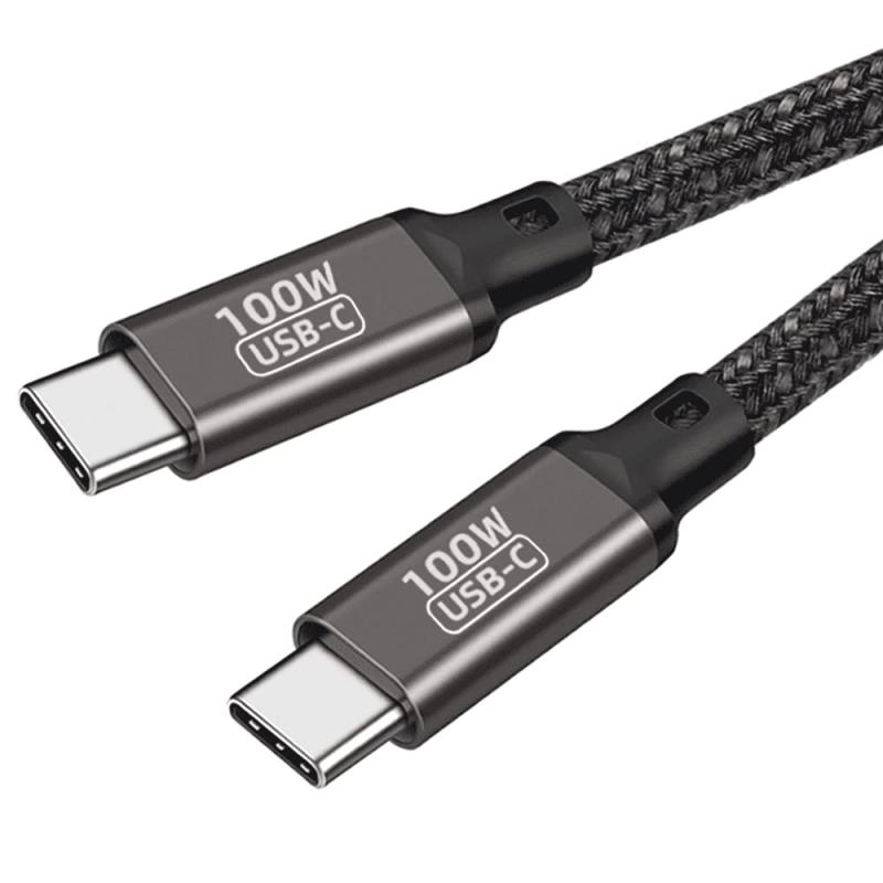 USB Type C ケーブル100W/ 5A PD対応急速充電 高耐久ナイロン編み Type C to Type C USBケーブル タイプC 充電ケーブル MacBook Pro、iPad mini 6、Matebook、iPad Pro 2018、