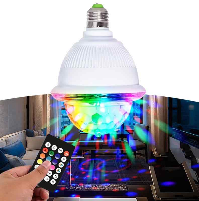 LETOUR ミラーボール ステージライト カラフル LED電球 自走機能 リモコン付き ディスコライト LED マジックボール 舞台照明 RGB レーザーステージ照明ライト E26/E27口金 ディスコ パーティー KTV