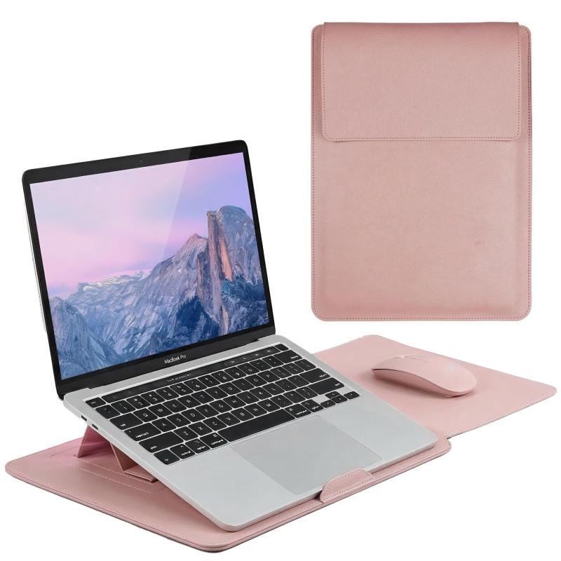 ケース Apple MacBook Neo 13インチ (A18 Pro 2026年モデル)専用 PUレザー ノートパソコン保護ケース 放熱用のサポートブラケットとして使用できます 防擦傷 衝撃吸収 軽量 収納便利 スリムデザイン