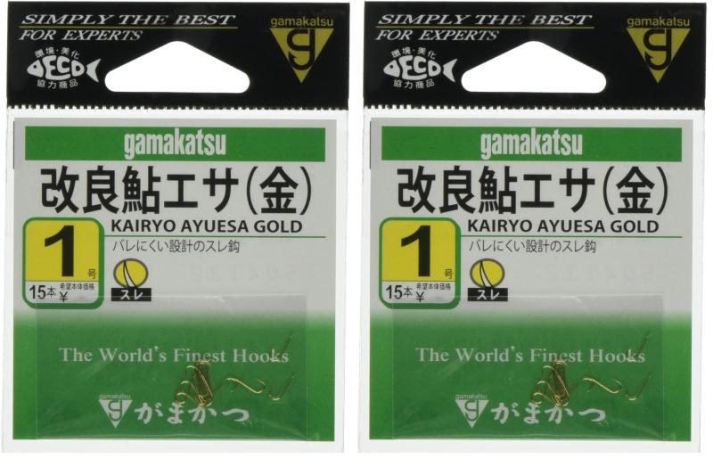 がまかつ(Gamakatsu) 改良鮎エサ フック 金 釣り針 各種