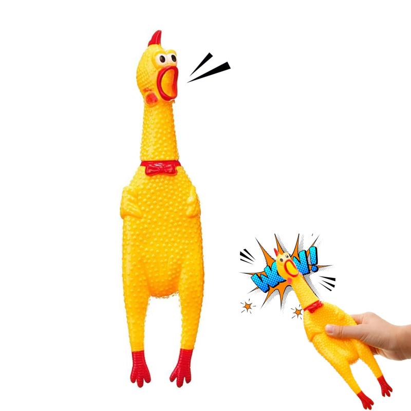 Rakuten - びっくりチキン ペットもよろこぶ 大声で鳴くニワトリ 押し叫ぶ 面白い 鋭いチキン鳴き声 おもちゃ