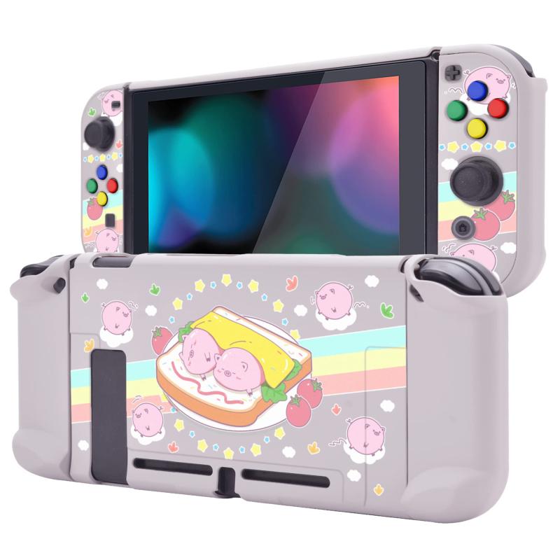 PlayVital Nintendo Switchコンソールに対応するバックカバー、分割デザインでNS Joyconハンドヘルド用保護ケース（ハード）、